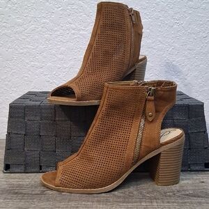 American Rag Brown Perforated Heeled Boots